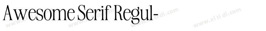 Awesome Serif Regul字体转换